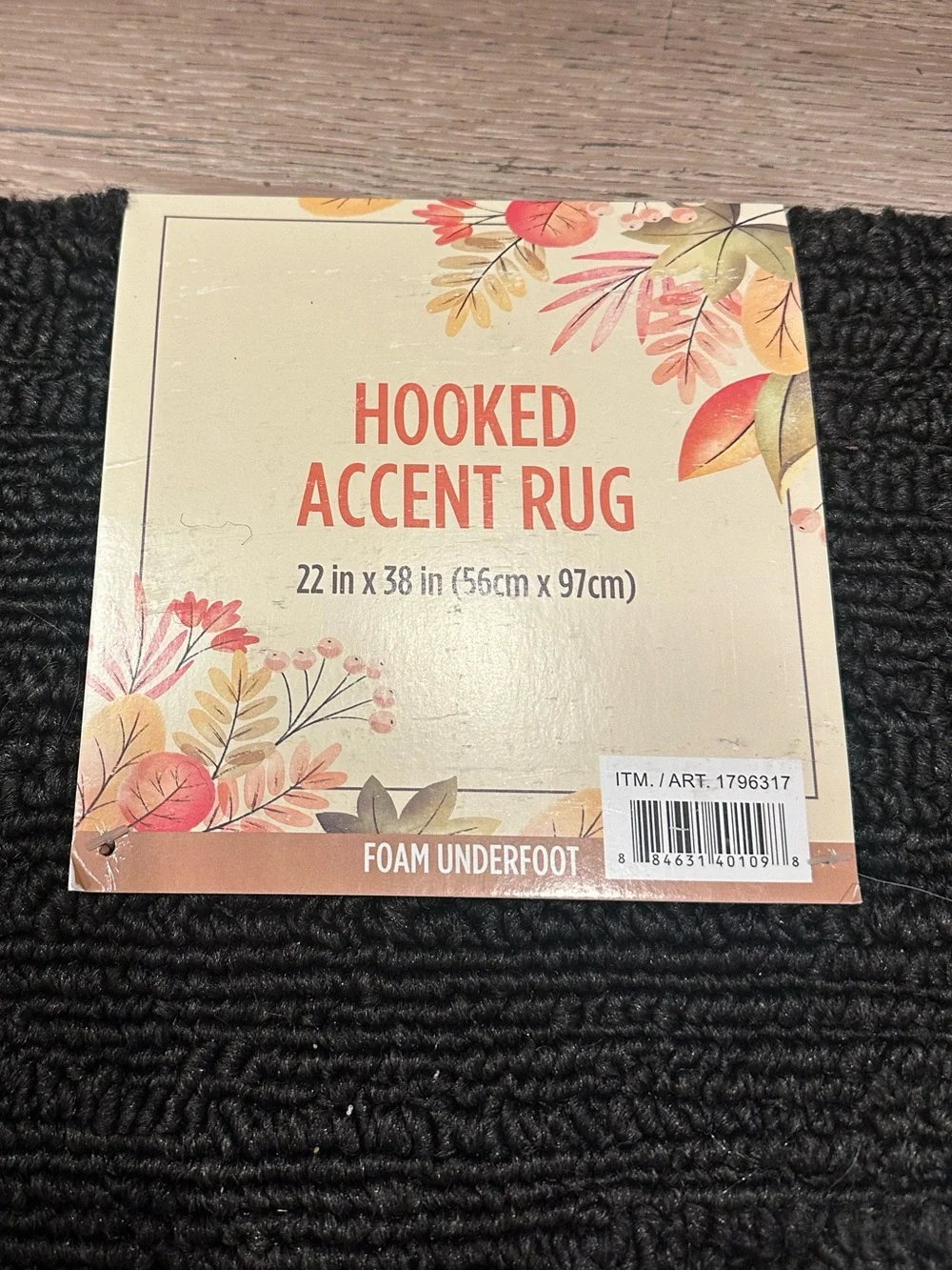 Halloween Hooked Accent Rug Ghost Dog Jack-O’-Lantern Bath Mat 22x38 Foam Backed